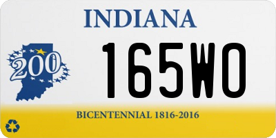 IN license plate 165WO