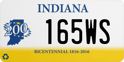 IN license plate 165WS