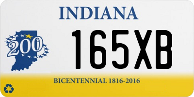 IN license plate 165XB