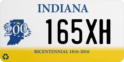 IN license plate 165XH