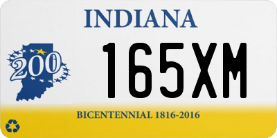 IN license plate 165XM