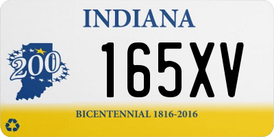 IN license plate 165XV