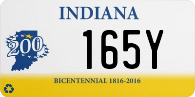 IN license plate 165Y