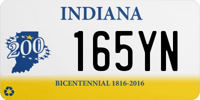 IN license plate 165YN
