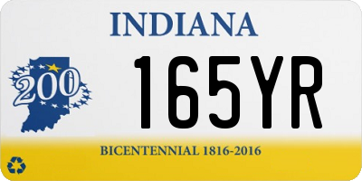 IN license plate 165YR