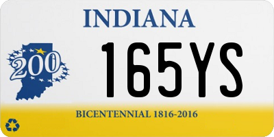 IN license plate 165YS