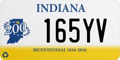 IN license plate 165YV
