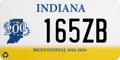 IN license plate 165ZB