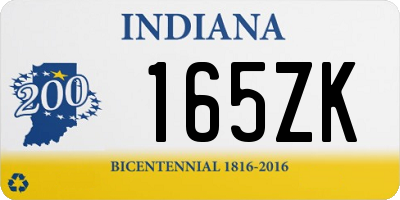 IN license plate 165ZK