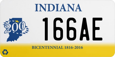 IN license plate 166AE