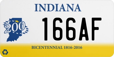 IN license plate 166AF