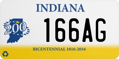 IN license plate 166AG