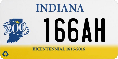 IN license plate 166AH