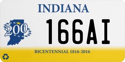 IN license plate 166AI