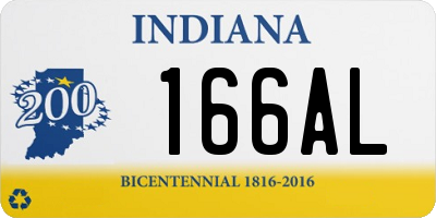 IN license plate 166AL