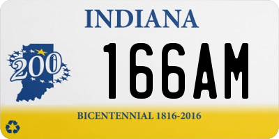 IN license plate 166AM