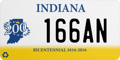 IN license plate 166AN