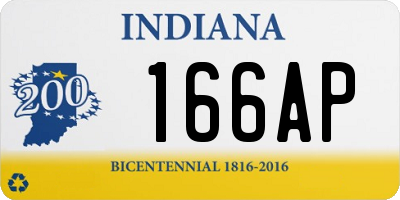 IN license plate 166AP