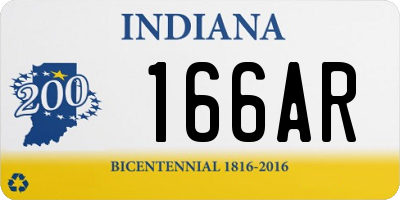 IN license plate 166AR