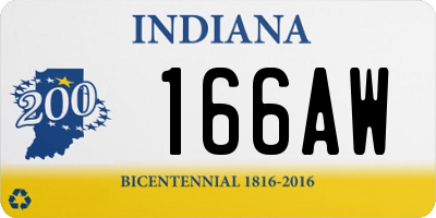 IN license plate 166AW