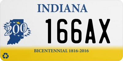 IN license plate 166AX