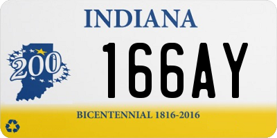 IN license plate 166AY