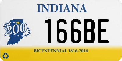 IN license plate 166BE