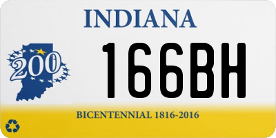 IN license plate 166BH