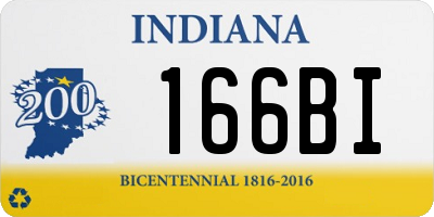 IN license plate 166BI
