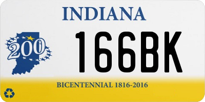 IN license plate 166BK