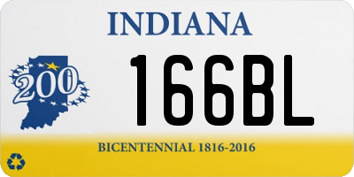 IN license plate 166BL