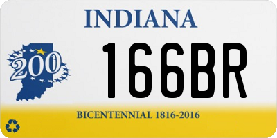 IN license plate 166BR