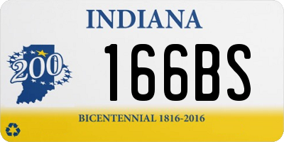 IN license plate 166BS
