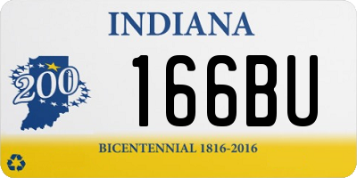 IN license plate 166BU