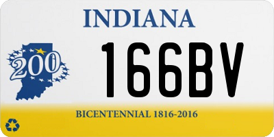 IN license plate 166BV