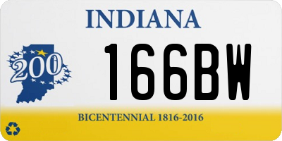 IN license plate 166BW