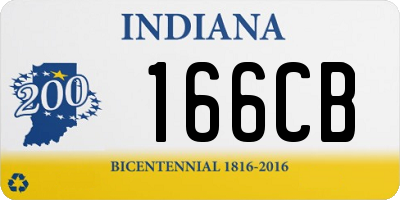 IN license plate 166CB