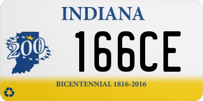 IN license plate 166CE