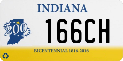 IN license plate 166CH