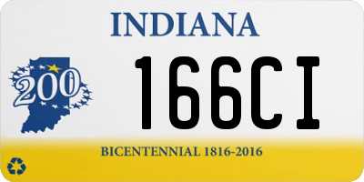 IN license plate 166CI