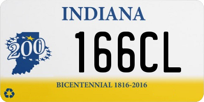 IN license plate 166CL