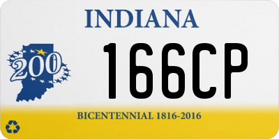 IN license plate 166CP