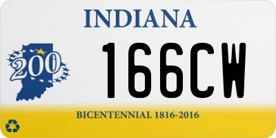 IN license plate 166CW