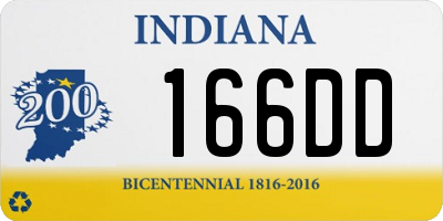 IN license plate 166DD