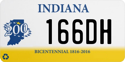 IN license plate 166DH