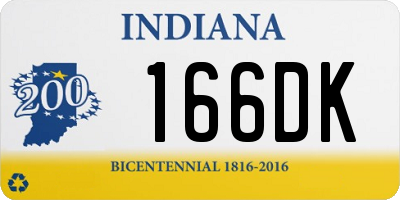 IN license plate 166DK