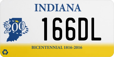 IN license plate 166DL