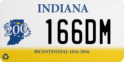 IN license plate 166DM
