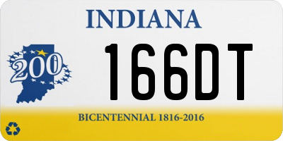 IN license plate 166DT