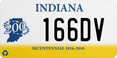 IN license plate 166DV